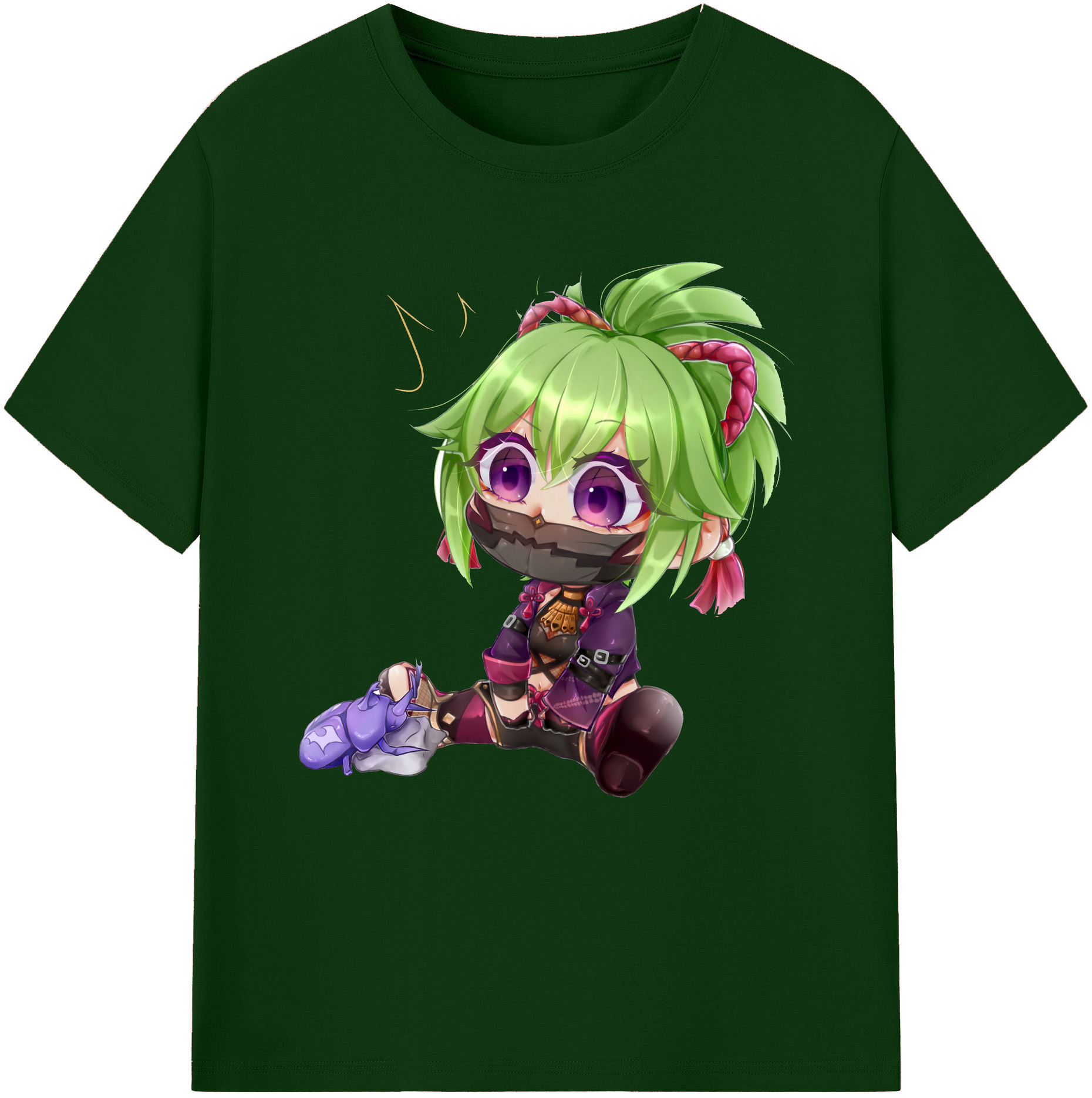 げんし神  久岐忍 くき しのぶ genshin Kuki Shinobu 綿100％半袖Tシャツ（フロントプリント）